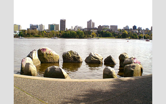 Rivers & Ties (The rocks in False Creek) | Circle of rocks,2007